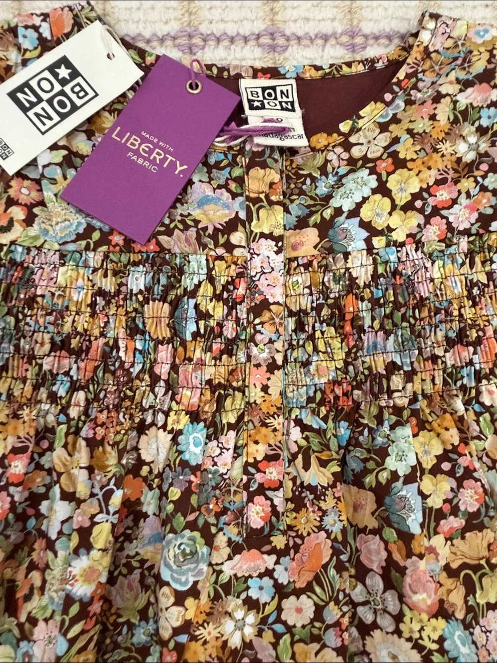 NWT Bonton x Liberty of London Fabric Floral Dress